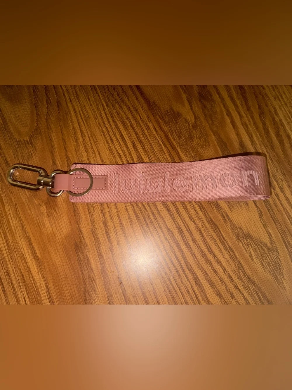 lululemon athletica Dusty Pink Logo Key Fob Strap